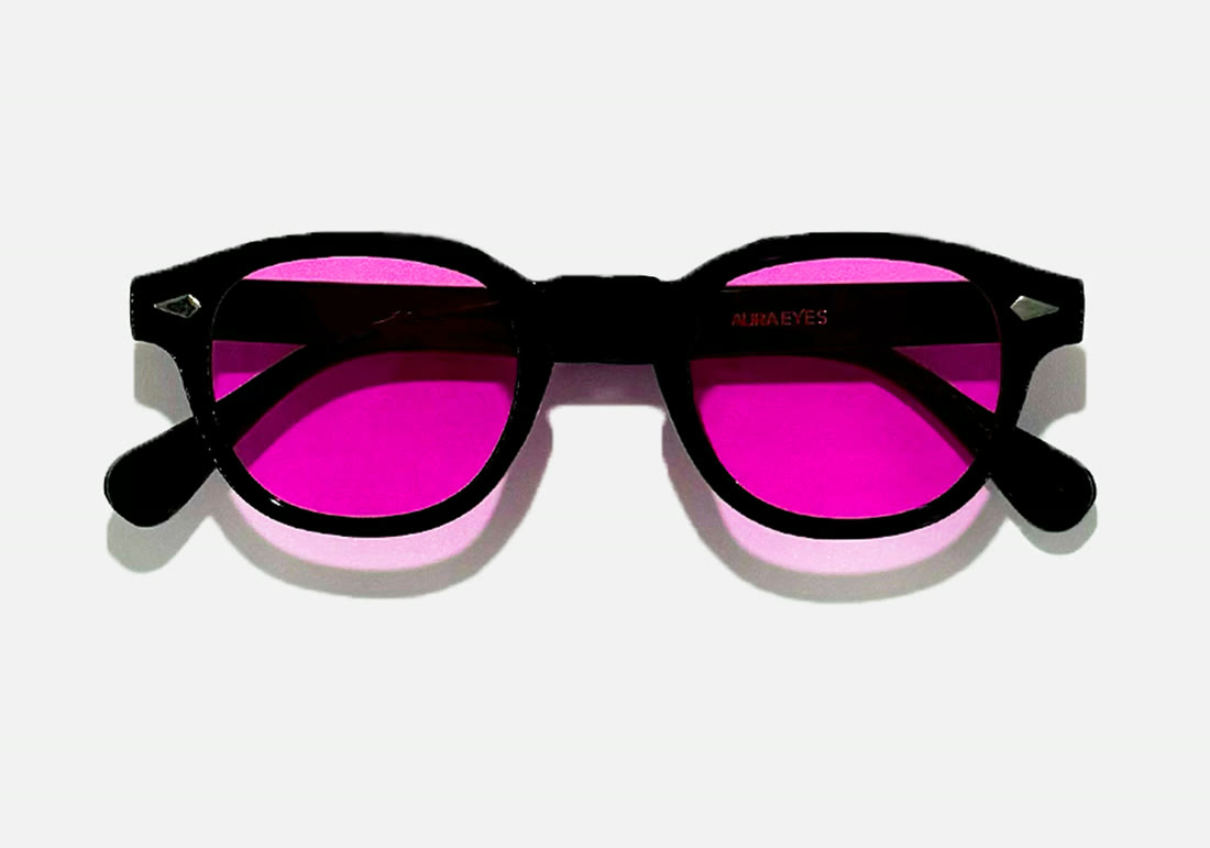 Rosé Sweetness — black frame, magenta lens