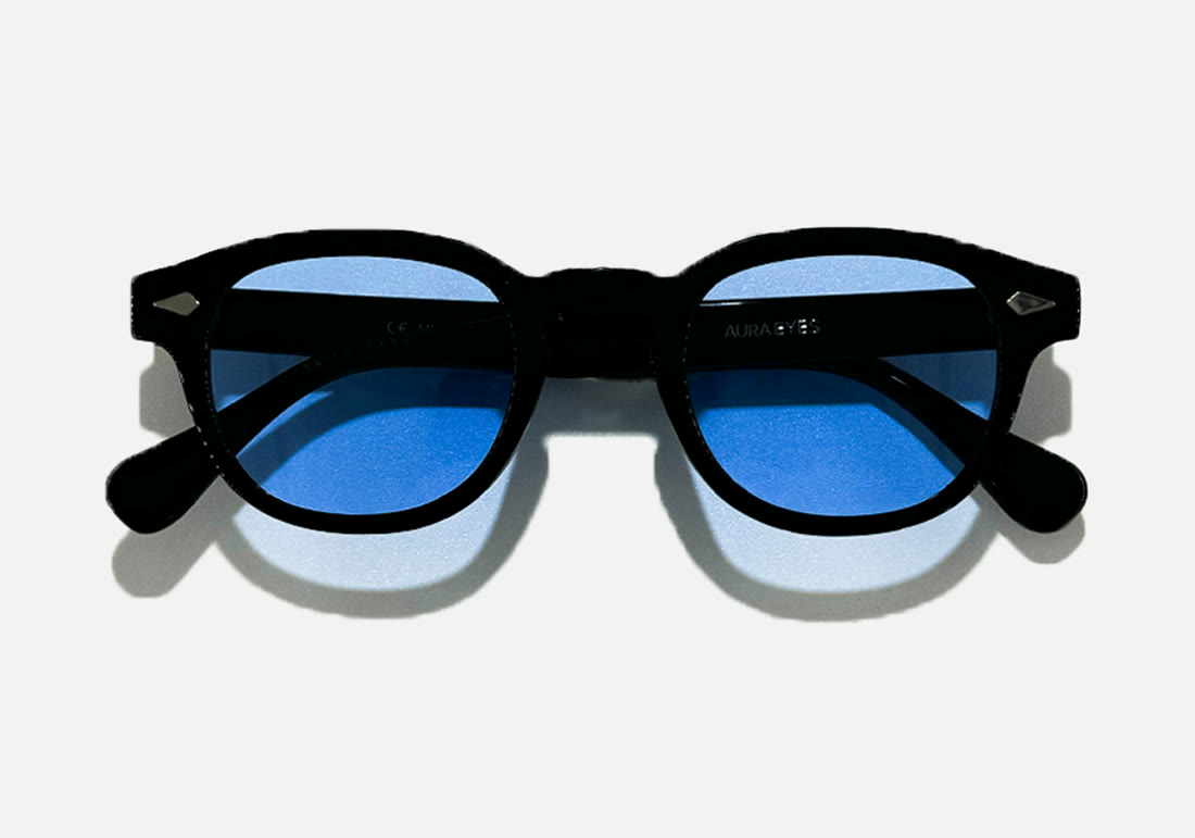 Mystical Sky — black frame, blue lens